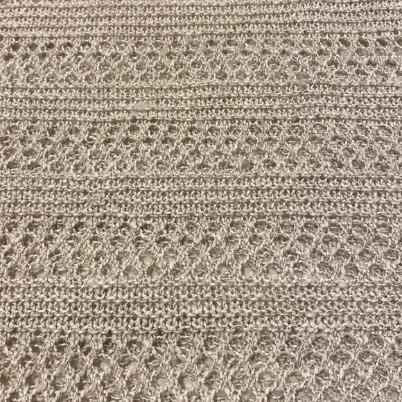 Zozo Crochet Sweater Oatmeal Womens Size Large Scoop Neck - Picture 9 of 10